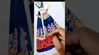 Full Tutorial uploaded on my YouTube channel ✨💕#shorts #priyafashionartstudio #watercolor #viral