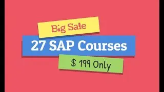 Big Sale: 27 SAP Courses for $199 Only
