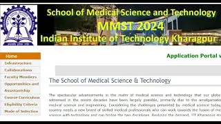 After MBBS MMST IIT Kharagpur Masters in Medical Science and Technology degree engineer Doctor 2024