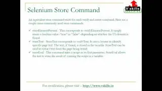 Store command and selenium variable