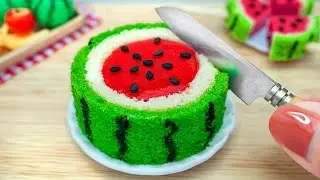 Yummy Delicious Miniature Watermelon Cake 🍰 Making In Cutest Mini Kitchen for Summer by Mini Yummy