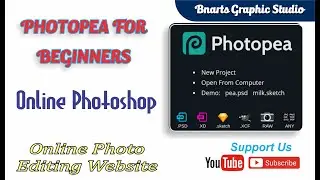 Photopea for Beginners Free Online Photo Editing website How to Photo editing without any software