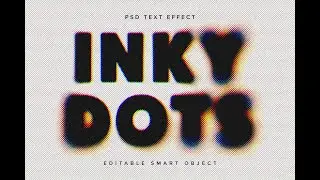 Halftone Ink Bleed Text Effect Mockup Download