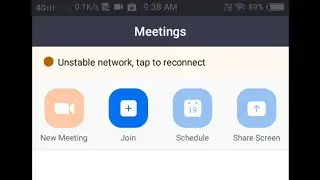 New Meeting option grayed out or disabled in Zoom | Unstable network, tap to reconnect