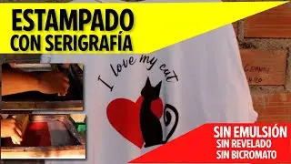 😲¿CÓMO ESTAMPAR SIN EMULSION SIN REVELADO CON SERIGRAFÍA? estampa tus diseños usando esta técnica