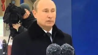 В.Путин на церемонии имянаречения судна "Витус Беринг"