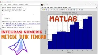 INTEGRASI NUMERIK | METODE TITIK TENGAH | MATLAB (MID POINT) #matlab #integrasinumerik #programming