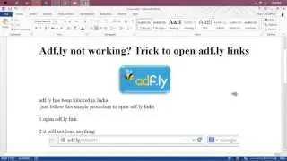 adf ly not working trick to open adf ly links