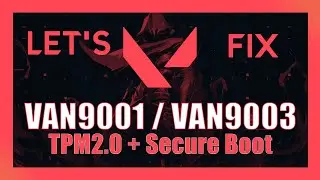 Error code VAN9001 or VAN9003 Solution Valorant