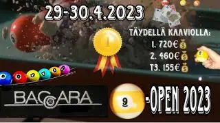 SIPOO BACCARA 9-Ball OPEN 2023 Teaser 29.-30.4.2023