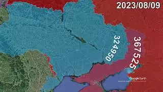 Russian Invasion of Ukraine: Every Day to February 1st, 2024 using Google Earth