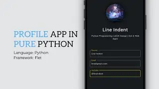 Simple Profile App in Python - Flet Tutorial