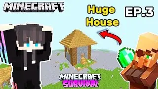 MINECRAFT - I build a🏠 huge villager house | Huge villager house build MINECRAFT survivalseries|Ep.3