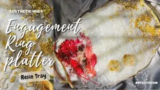 Resin Ring Platter ✨💍 | Resin Tray | Flowers | Engagement | Full process video | Resin artwork