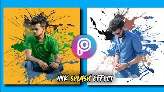 Picsart tutorial || Ink Splash Effect editing