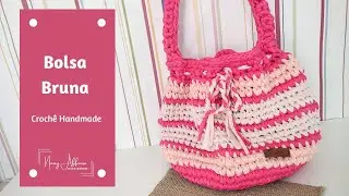 Passo a Passo COMPLETO - Bolsa Saco de Crochê com Fio de Malha para INICIANTES