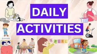 DAILY ACTIVITIES | Daily routine vocabulary| Learn English | English vocabulary