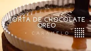 Torta de Chocolate de Oreo + Ganache + Caramelo e Amêndoas