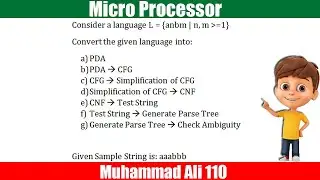 Consider a language L = anbm I n, m =1