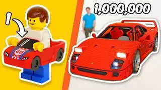 1 vs 1,000,000 PIECE LEGO build...