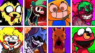 ELASTIC DESTRUCTION V2 but Every Turn a Different Character Sings 🎶⚡ (FNF Pibby Corrupted)