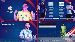 Release!!! Graphic Menu Copa America 2024 V2 For PES 2021 by WinPES21