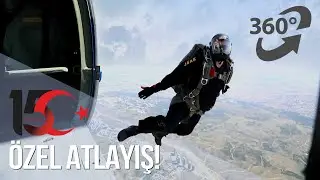 JÖAK Paraşüt Takımından 15 Temmuz Anısına Özel Atlayış (360 Derece Video)