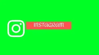 Instagram logo with name tag green screen effects