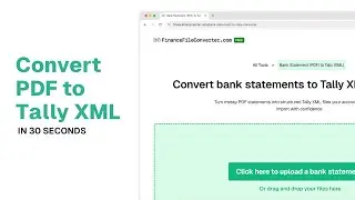 How to Convert PDF Bank Statements to Tally XML