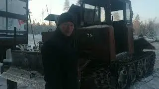 Морозное утро рядового тракториста ТДТ 55.