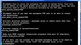 Configuração vsftpd