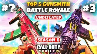 TOP 5 UNDEFEATED Custom Loadouts In Season 8 Battle Royale | COD Mobile | Best Gunsmith Builds In BR