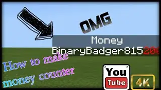 how to make money counter in minecraft!
