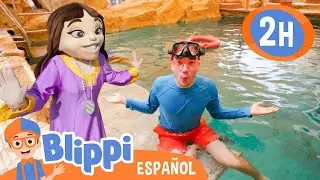 ¡Diversión Acuática con Blippi en Yas Waterworld! | Blippi | Moonbug Kids - Parque en Vivo!