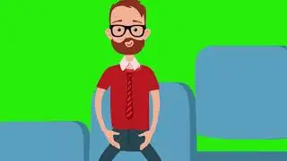Boy cartoon animation green screen video