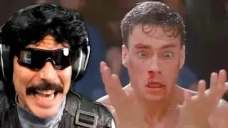 DrDisrespect Reacts to Van Damme getting Blinded by Chong Li in Bloodsport!