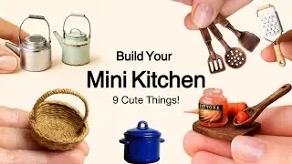 9 Easy Miniature Kitchen DIYs for Dollhouses 🏠✨ | Cute Cardboard Crafts That Look Real!