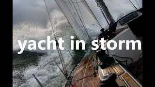 Yacht in storm