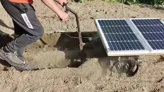 Solar powered tiller construction, solar water pump construction