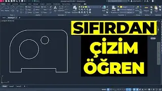 Sıfırdan Örneklerle AutoCAD -Çember komutu ve Fillet verme -Örnek-4 | AutoCAD 2024