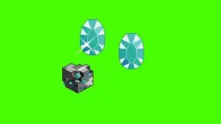 Minecraft Diamond Mining stash / Greenscreen HD for Vlogs
