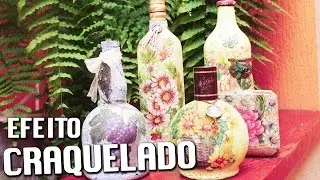 EFEITO CRAQUELADO EM GARRAFA ❤ - CURSO DE ARTESANATO BELLA ART'S