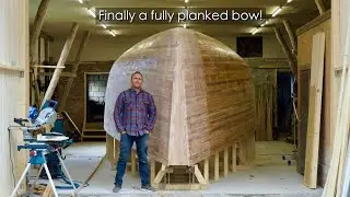 The Higher Up We Get, The Harder It Gets! Strip Planking A 50 Ft Sailboat - Ep. 356 RAN Sailing