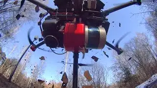 Lidar Velodyne on DJI Matrice 600 Pro. Лидар АГМ-МС3 на дроне DJI Matrice 600 Pro.