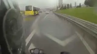 Driving in Istanbul. Going for work - 150422