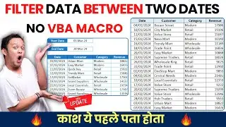 How to Filter Data Between a Start and End Date | Filter by Date Range in Excel