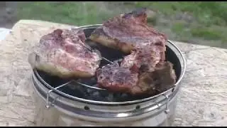 ПОХОДНАЯ МИНИ БАРБЕКЮШНИЦА , ПЕЧКА ЩЕПОЧНИЦА !