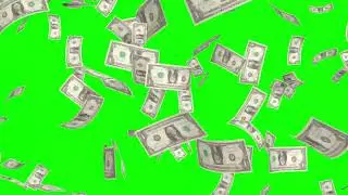Falling Money | Dollars Loop | Flying Money | green screen dollar | American | cash | green money