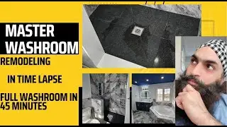 Master washroom remodeling | Full washroom in 45 minutes | Time lapse | Canada | Remodelling | Reno