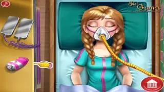 Frozen Princess Anna Resurrection Emergency  Disney Cartoons Girl Games Walkthrough